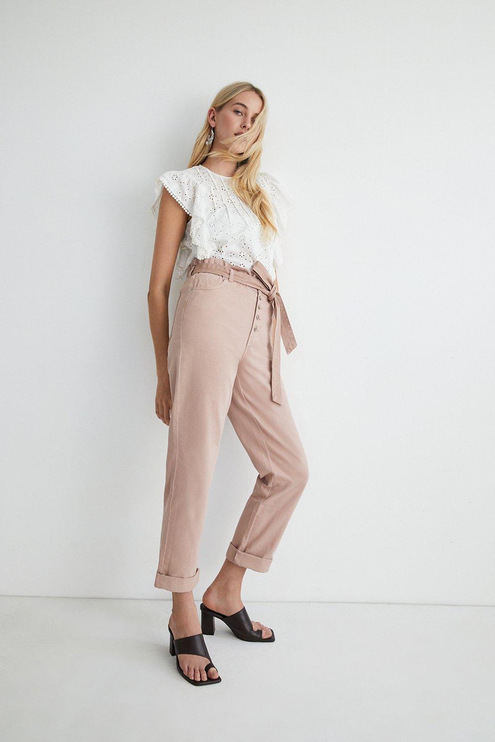 Tweed on sale paperbag trousers